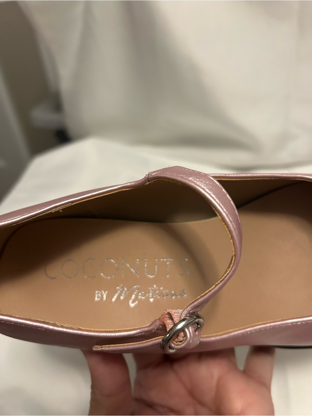 Coconuts by Matisse Metallic Light Pink Mary Jane Platform Heels - Picture 3 of 8